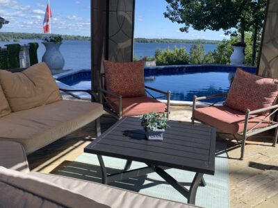 Lake Front Cozy Cottage with Outdoor Saltwater Pool Overlooking Upper Rideau Lake