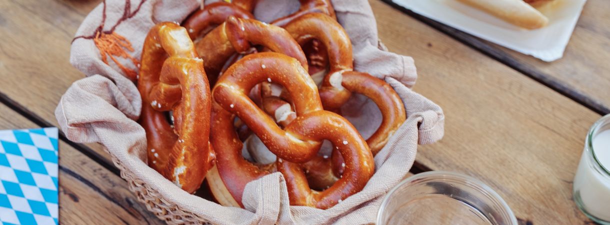 Pretzels in a bowl for Oktoberfest